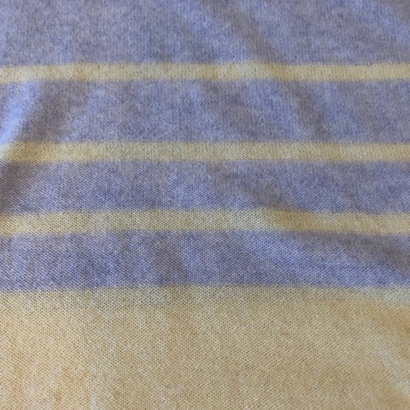 Kinross Cashmere Stripe Bell Sleeve Sweater Limoncello Multi - Picture 4 of 6